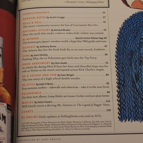 November 23, 2000, Rolling Stone Magazine - Drew Barrymore Cover - LIKE NEW - Picture 5 of 6